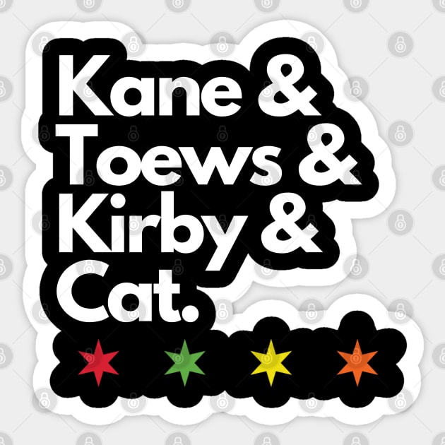 Kane & Toews & Kirby & Cat Sticker by Madhouse Chicago Hockey Podcast